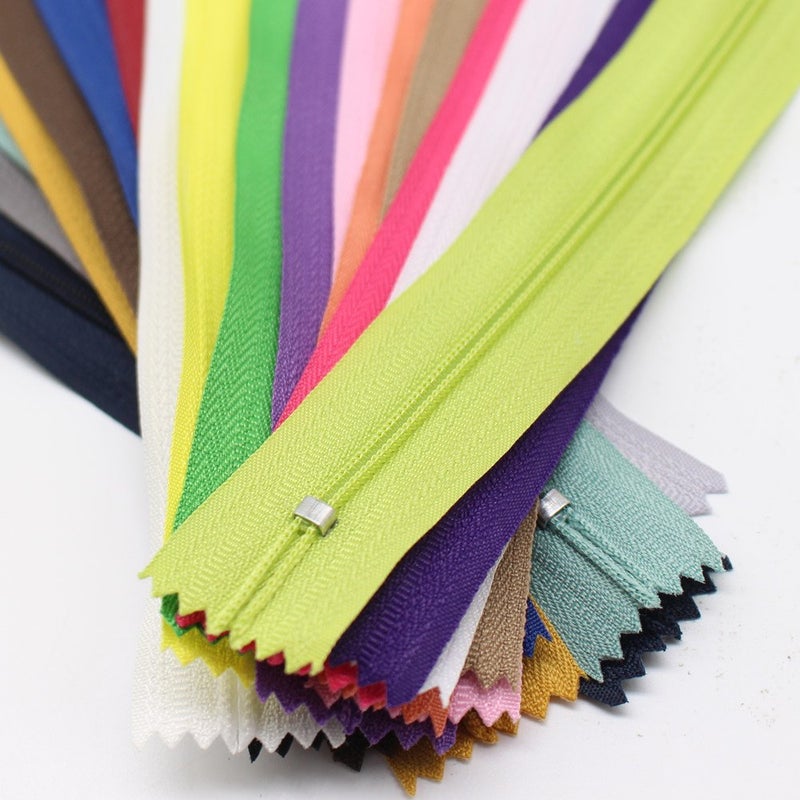 YaHoGa 60pcs 18 Inch (45cm) Nylon Coil Zippers for Sewing Crafts Tailor Nylon Zippers Bulk 20 Colors (18" 60pcs) - Image 5